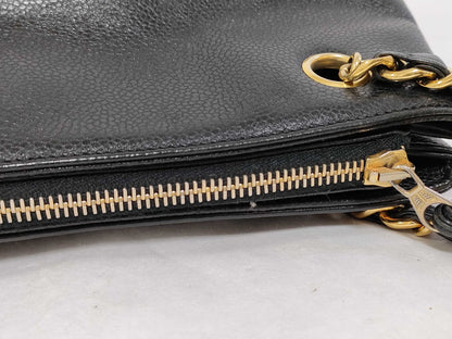 CHANEL Caviar Skin Chain Tote Bag, Deca Coco, No. 2, Shoulder Bag