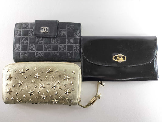 CHANEL Jimmy Choo * Celine Wallet 3-Piece Wallet