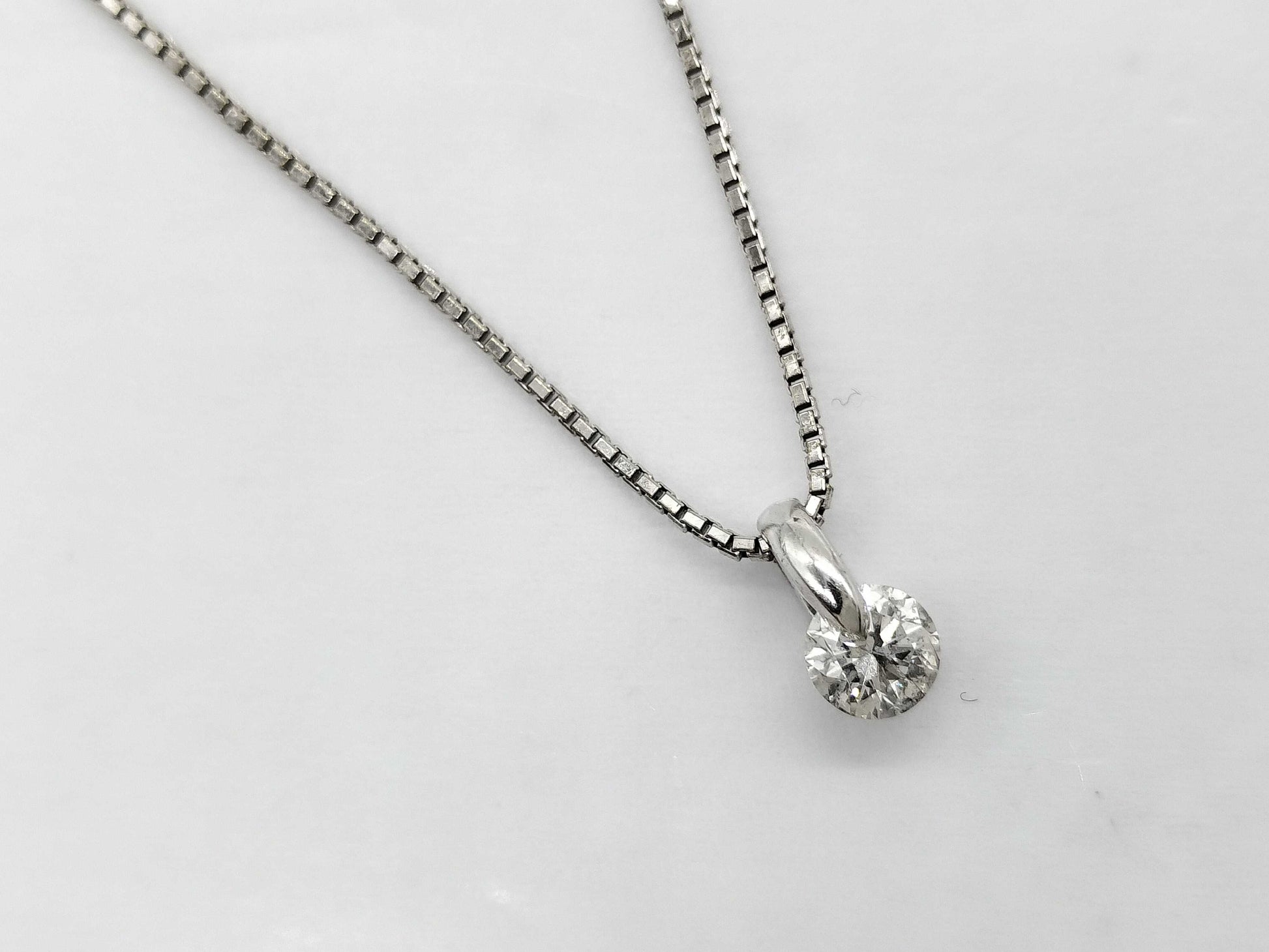D0.31ct K18WG 2.6g Necklace 