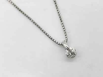 D0.31ct K18WG 2.6g Necklace 