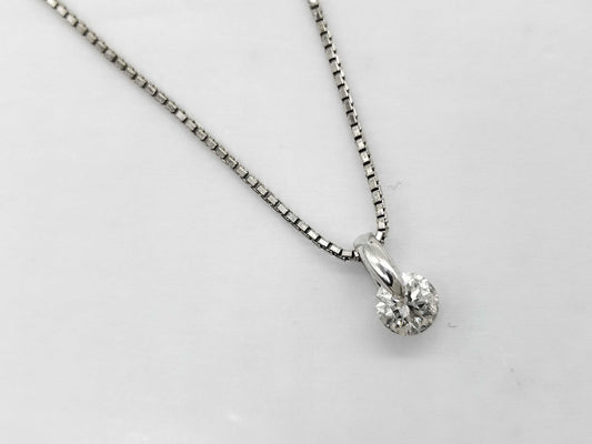 D0.31ct K18WG 2.6g Necklace 