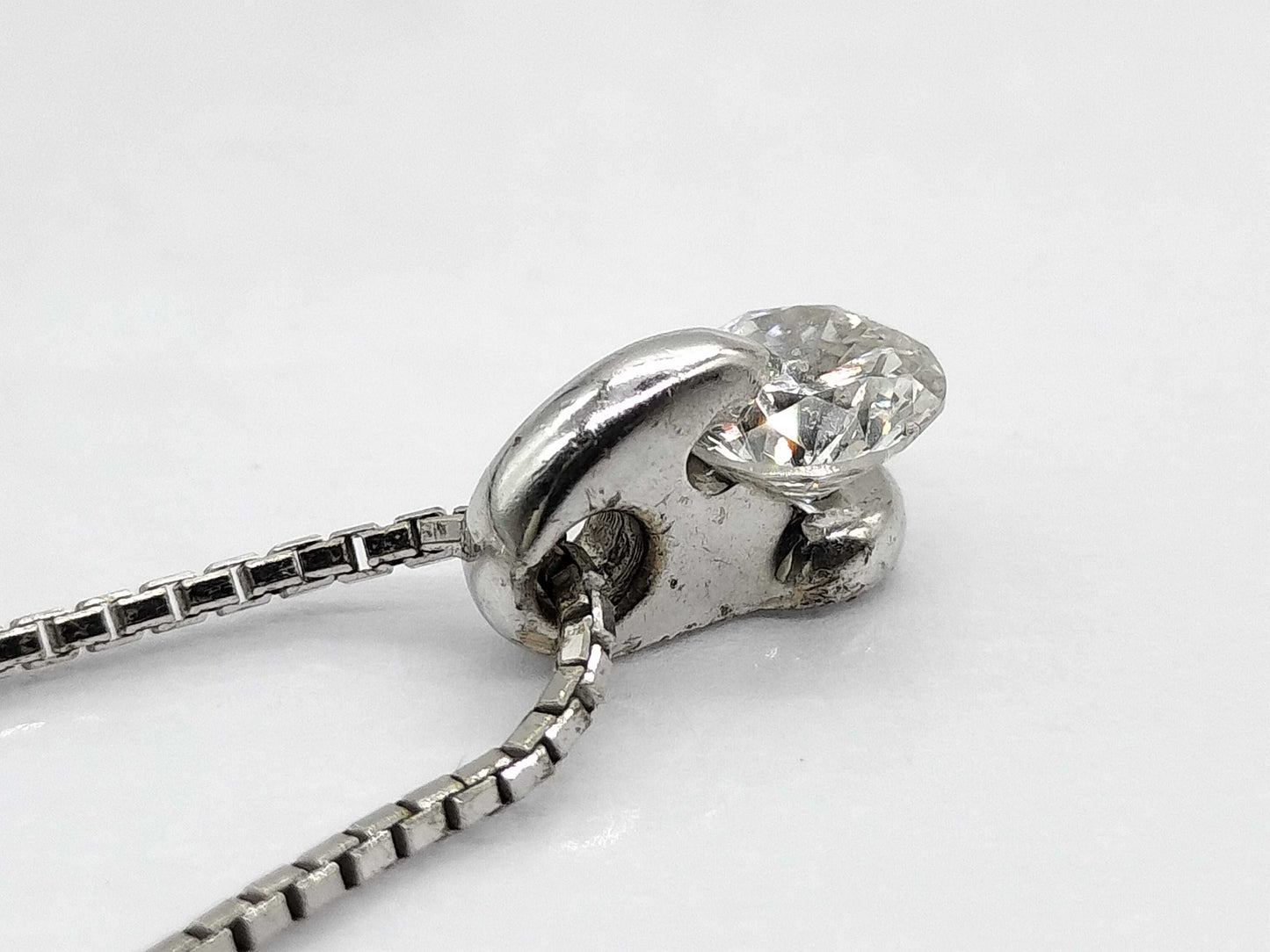 D0.31ct K18WG 2.6g Necklace 