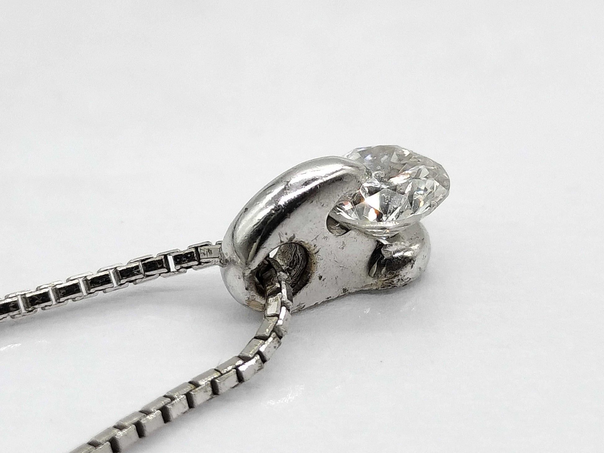 D0.31ct K18WG 2.6g Necklace 