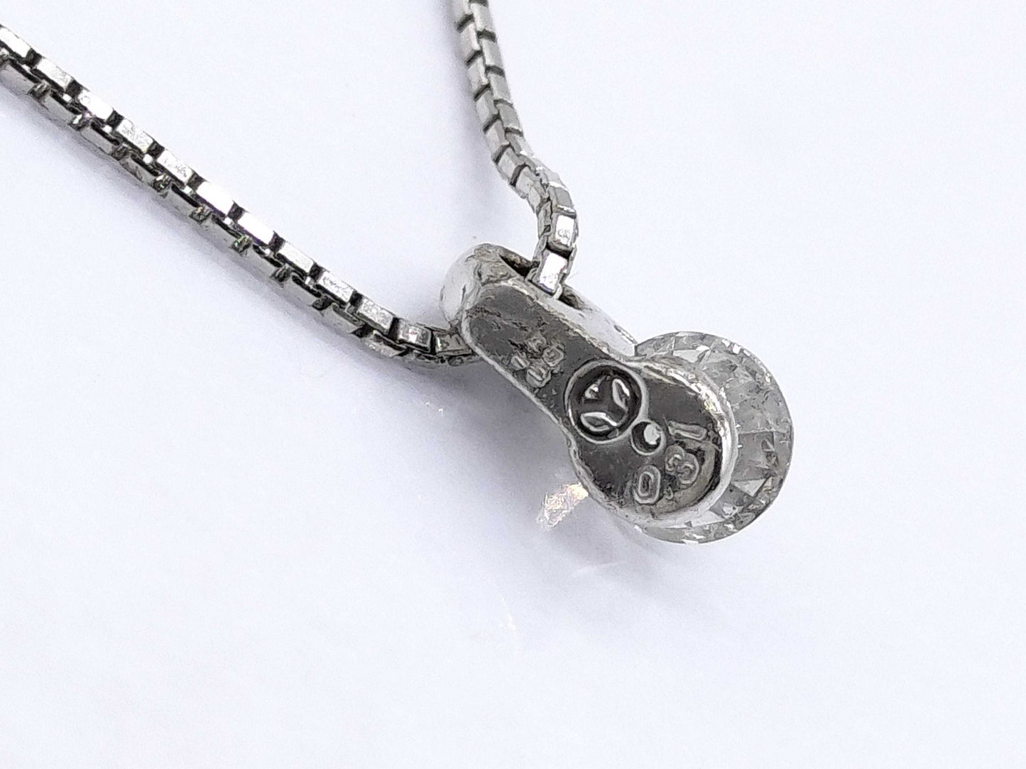 D0.31ct K18WG 2.6g Necklace 