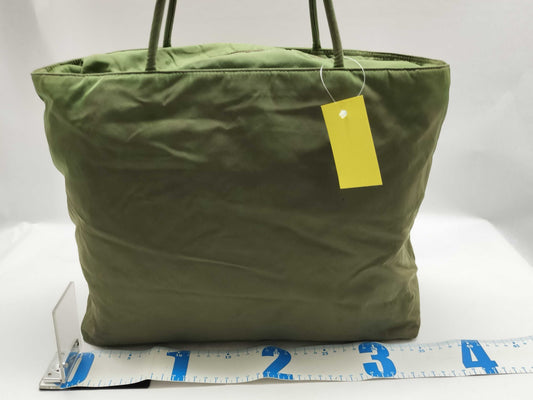 PRADA Nylon Shoulder Bag Khaki Tote Bag