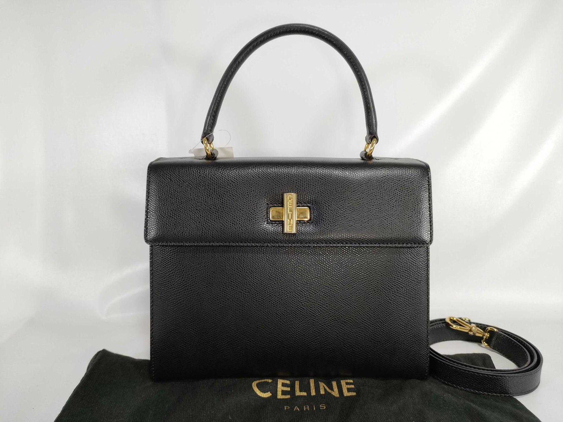 CELINE Leather Shoulder Handbag