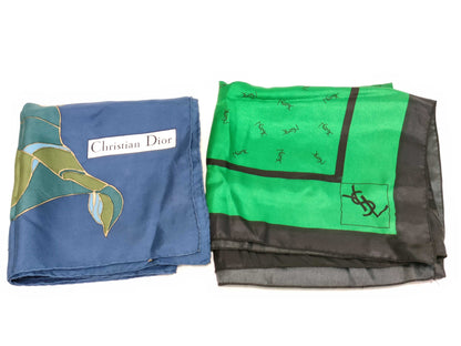 Dior Yves Saint Laurent Scarf *2 Scarves