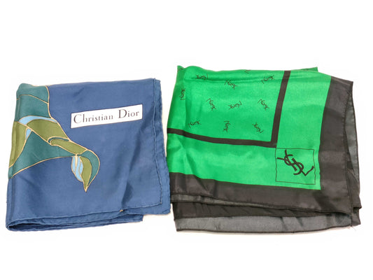 Dior Yves Saint Laurent Scarf *2 Scarves