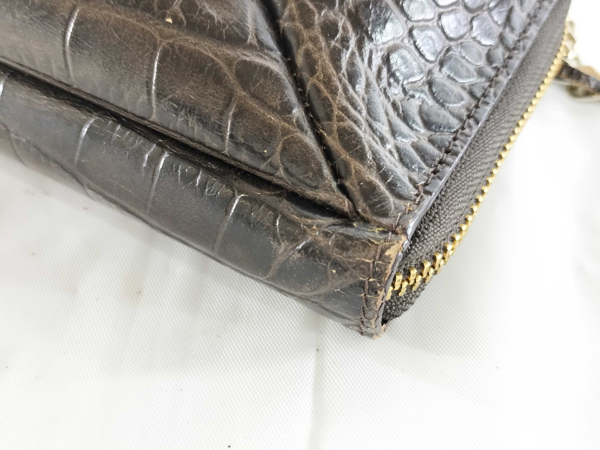 ADMJ Croco Chain Shoulder Bag Shoulder Bag