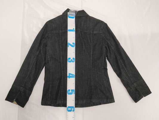BURBERRY Partial Nova Check Denim Jacket