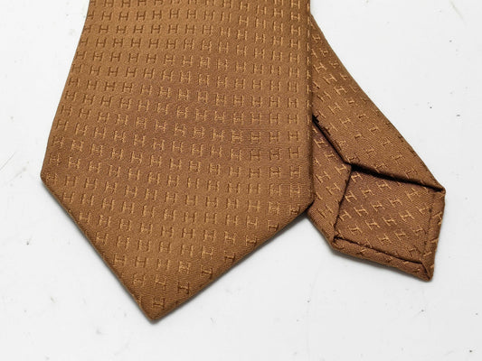 HERMES H logo tie