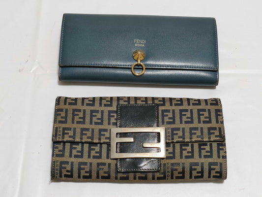 FENDI Zucchino pattern, leather wallets 