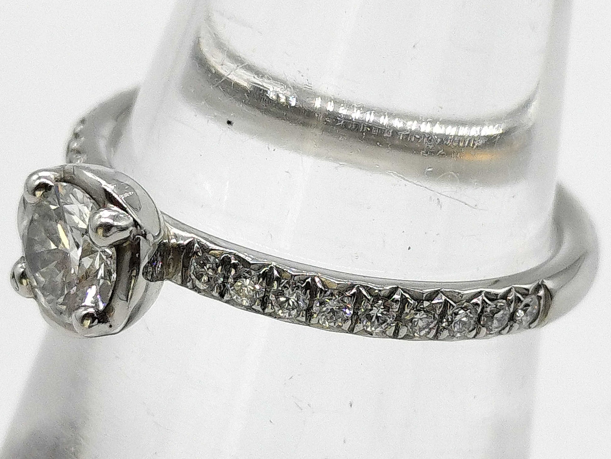 PIAGET Rose D0.32ct Half Eternity Pt950 3.1g Ring 