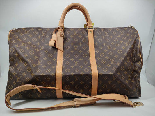 LOUIS VUITTON Monogram M41414 Keepall Bandouliere 55 Boston Bag