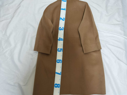 MaxMara SMAXMARA/MaxMara/Wool Stand Collar Long Coat/Camel Coat