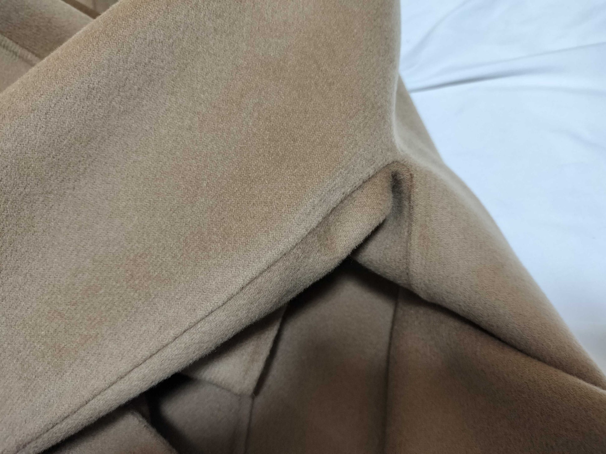 MaxMara SMAXMARA/MaxMara/Wool Stand Collar Long Coat/Camel Coat