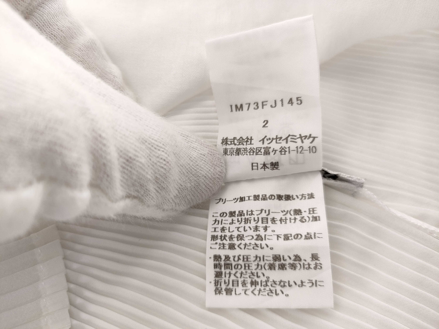 ISSEY MIYAKE Pleated White Top