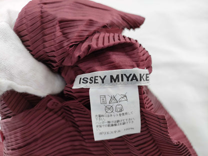 ISSEY MIYAKE Pleated Top Burgundy Top