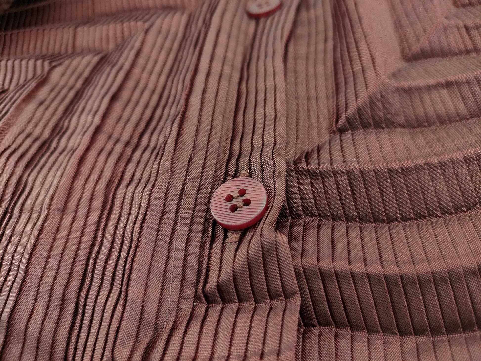 ISSEY MIYAKE Pleated Top Burgundy Top