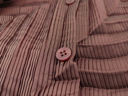 ISSEY MIYAKE Pleated Top Burgundy Top