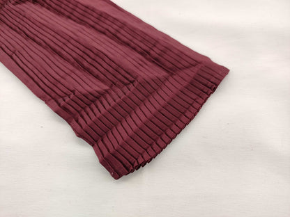 ISSEY MIYAKE Pleated Top Burgundy Top