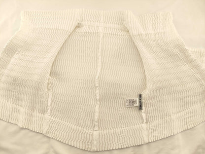 ISSEY MIYAKE Pleated Cardigan White Cardigan
