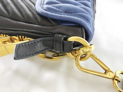 Miu Miu Leather Shoulder Bag with Peeling Shoulder Strap