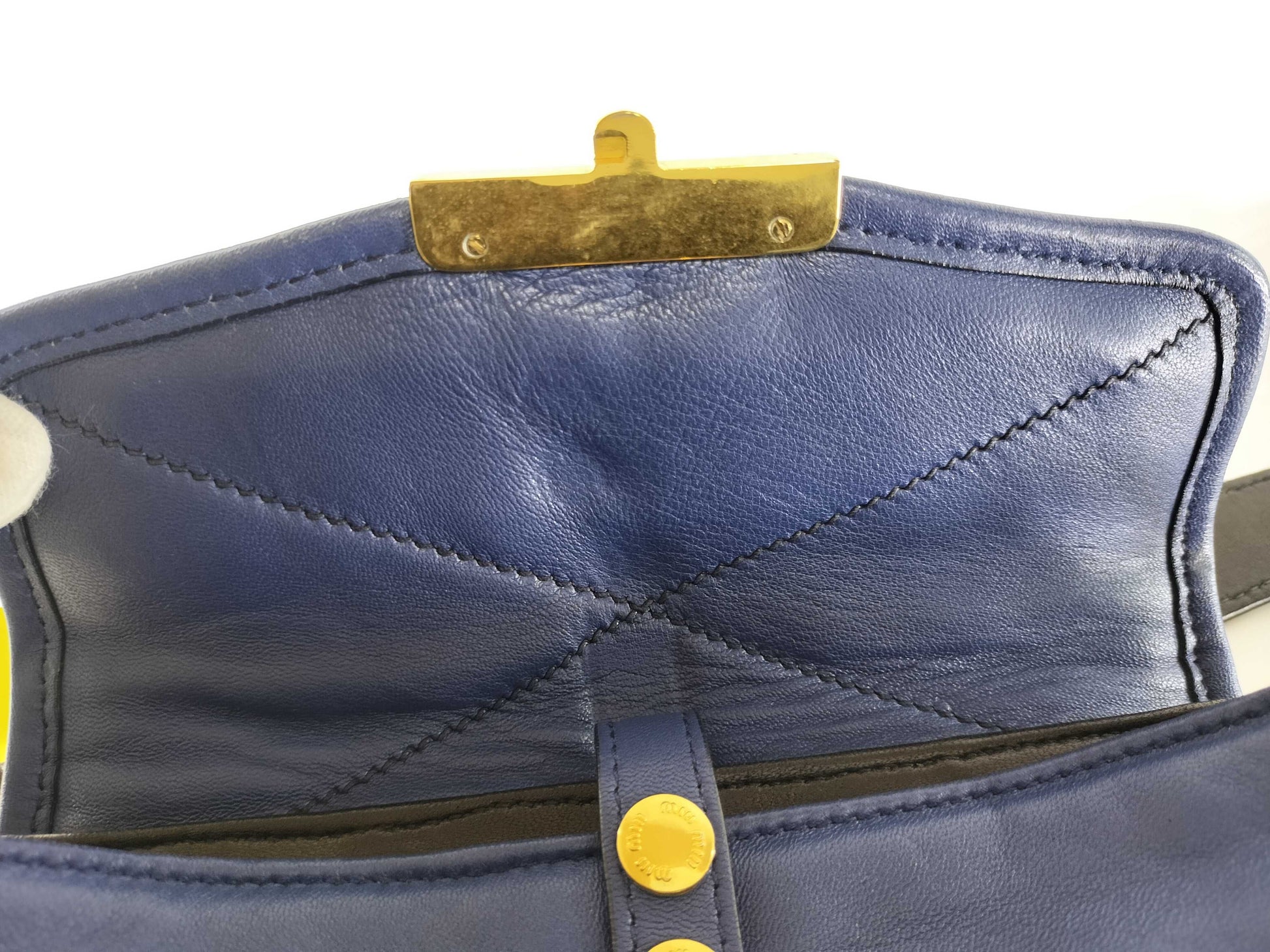 Miu Miu Leather Shoulder Bag with Peeling Shoulder Strap