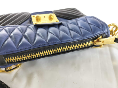 Miu Miu Leather Shoulder Bag with Peeling Shoulder Strap