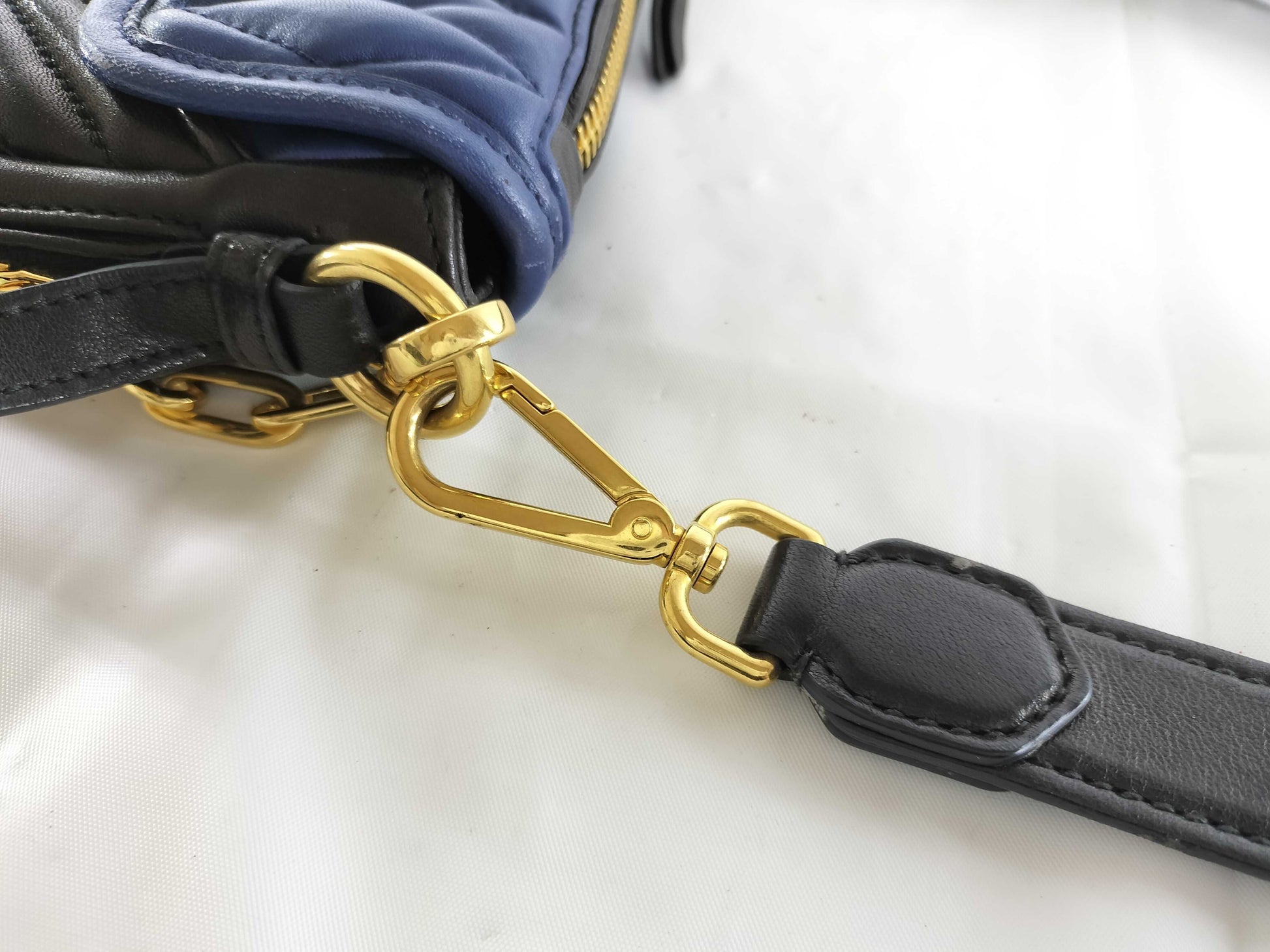 Miu Miu Leather Shoulder Bag with Peeling Shoulder Strap