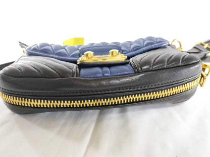 Miu Miu Leather Shoulder Bag with Peeling Shoulder Strap