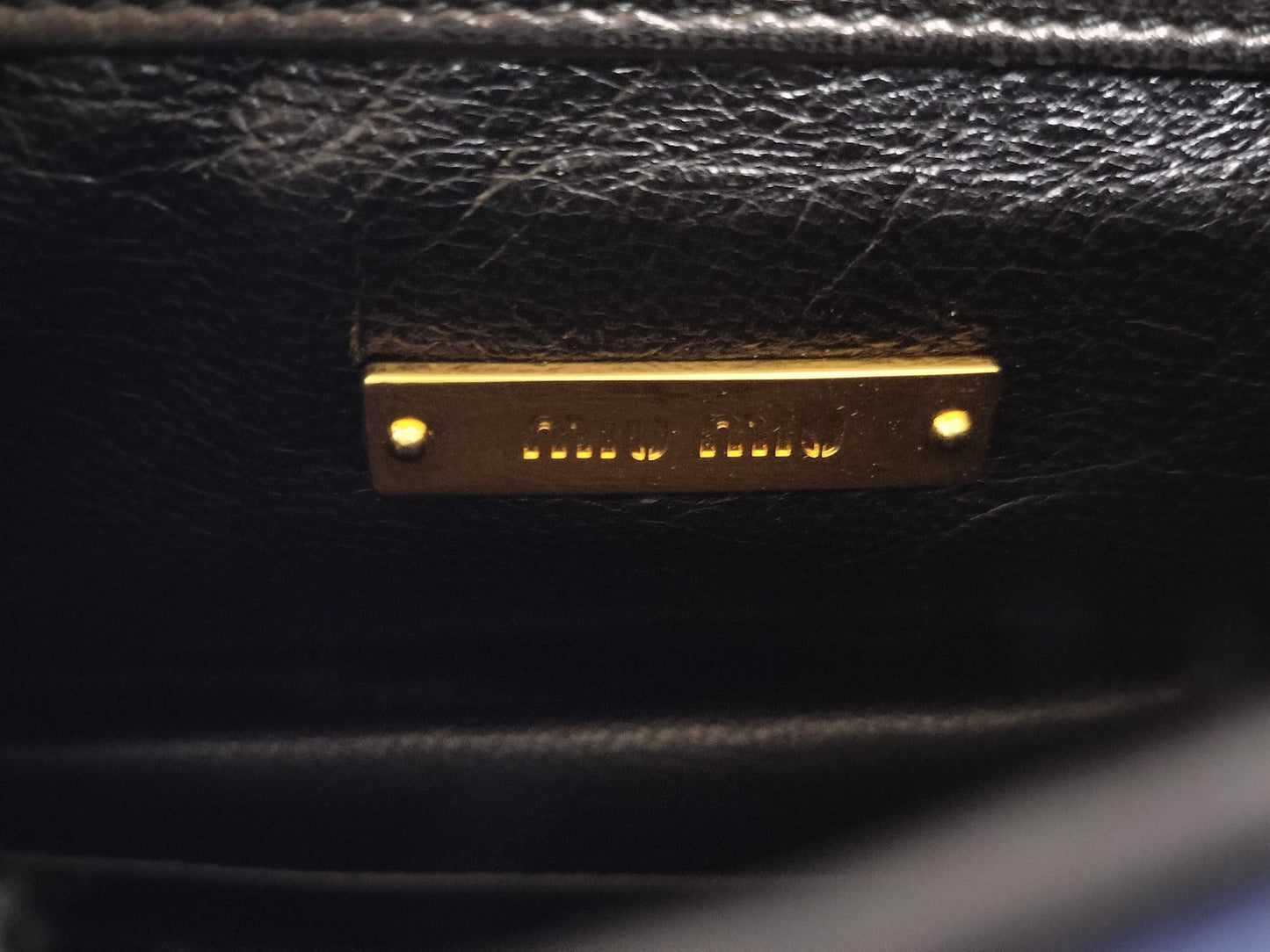 Miu Miu Leather Shoulder Bag with Peeling Shoulder Strap