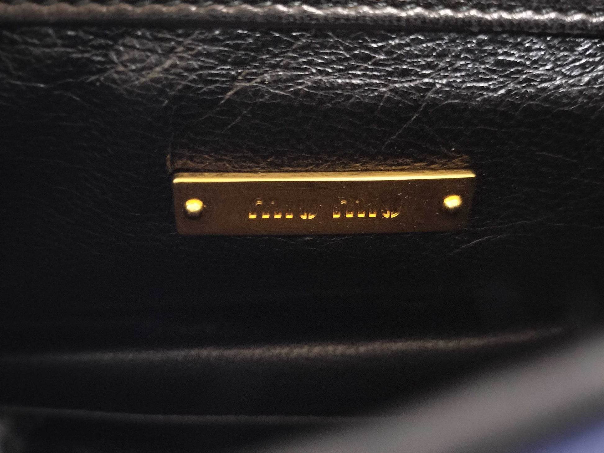 Miu Miu Leather Shoulder Bag with Peeling Shoulder Strap