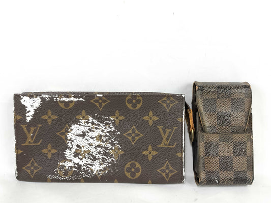 LOUIS VUITTON Monogram Accessory Pouch/Damier Cigarette Case *2 Pouches