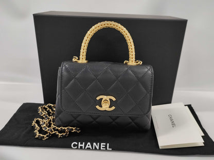 CHANEL Lambskin AP4245/Top Handle Shoulder Bag