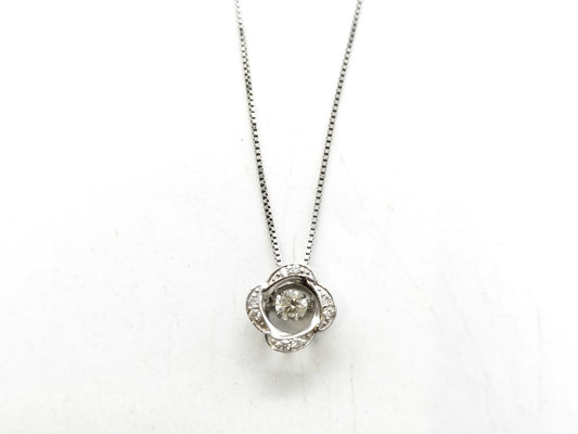 D0.16ct Pt900/850 2.3g Necklace 