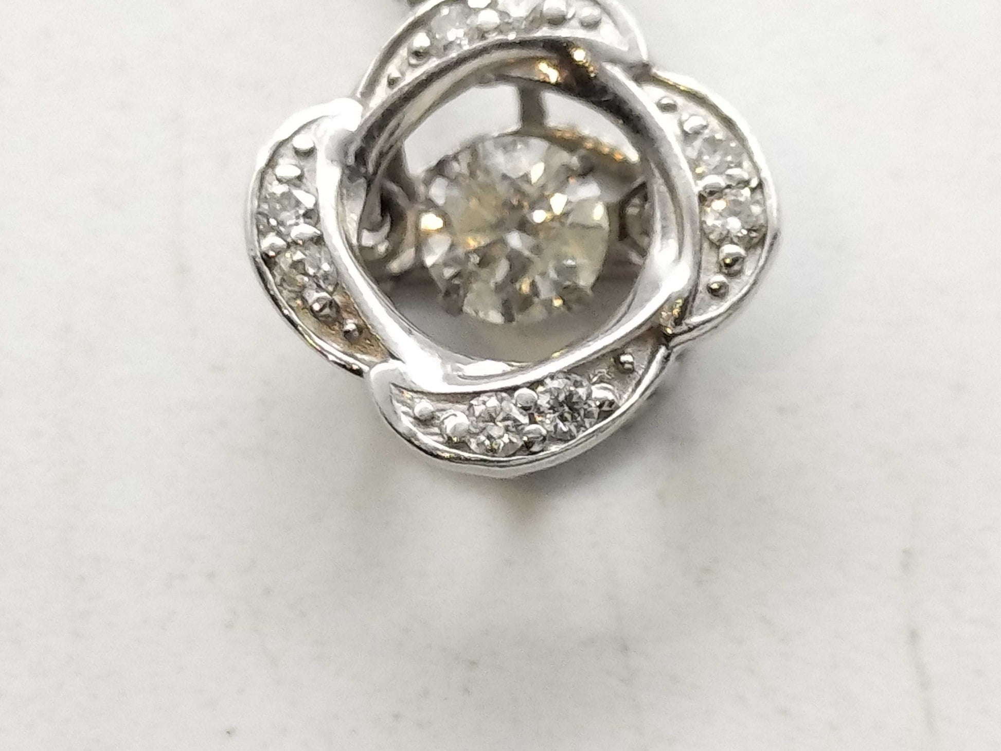 D0.16ct Pt900/850 2.3g Necklace 