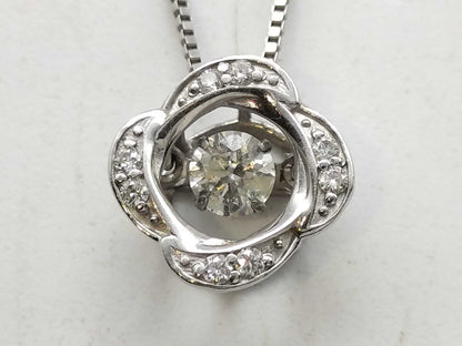 D0.16ct Pt900/850 2.3g Necklace 