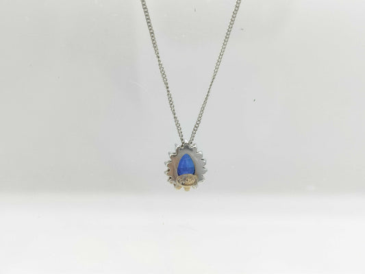 Sapphire and Diamond 750 2.5g Necklace 