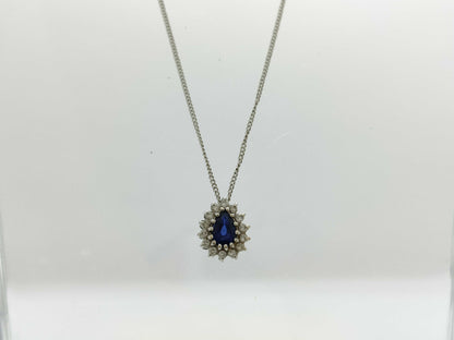 Sapphire and Diamond 750 2.5g Necklace 