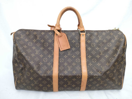 LOUIS VUITTON Monogram Keepall 55 Boston Bag