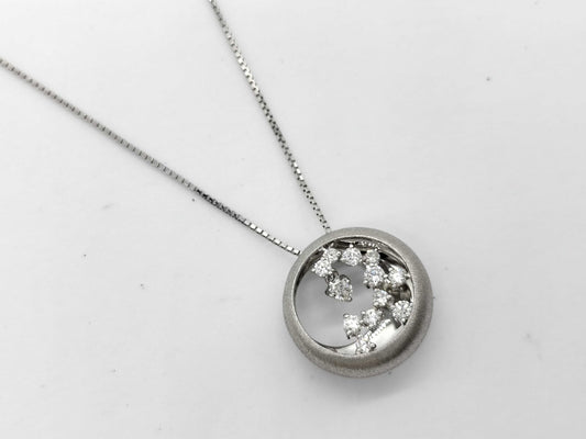 D0.32ct K18WG 6.0g Necklace 