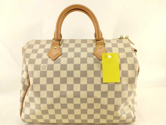 LOUIS VUITTON Damier Speedy 30 Damier Handbag Azur Handbag