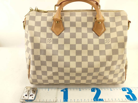 LOUIS VUITTON Damier Speedy 30 Damier Handbag Azur Handbag