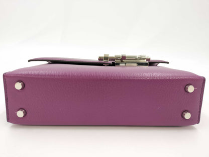 HERMES Veru Anemone Silver Hardware D Engraved Shoulder Bag
