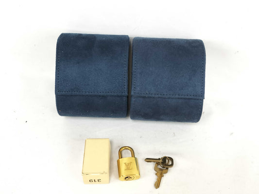 LOUIS VUITTON 2 watch cases, 1 padlock, and other accessories