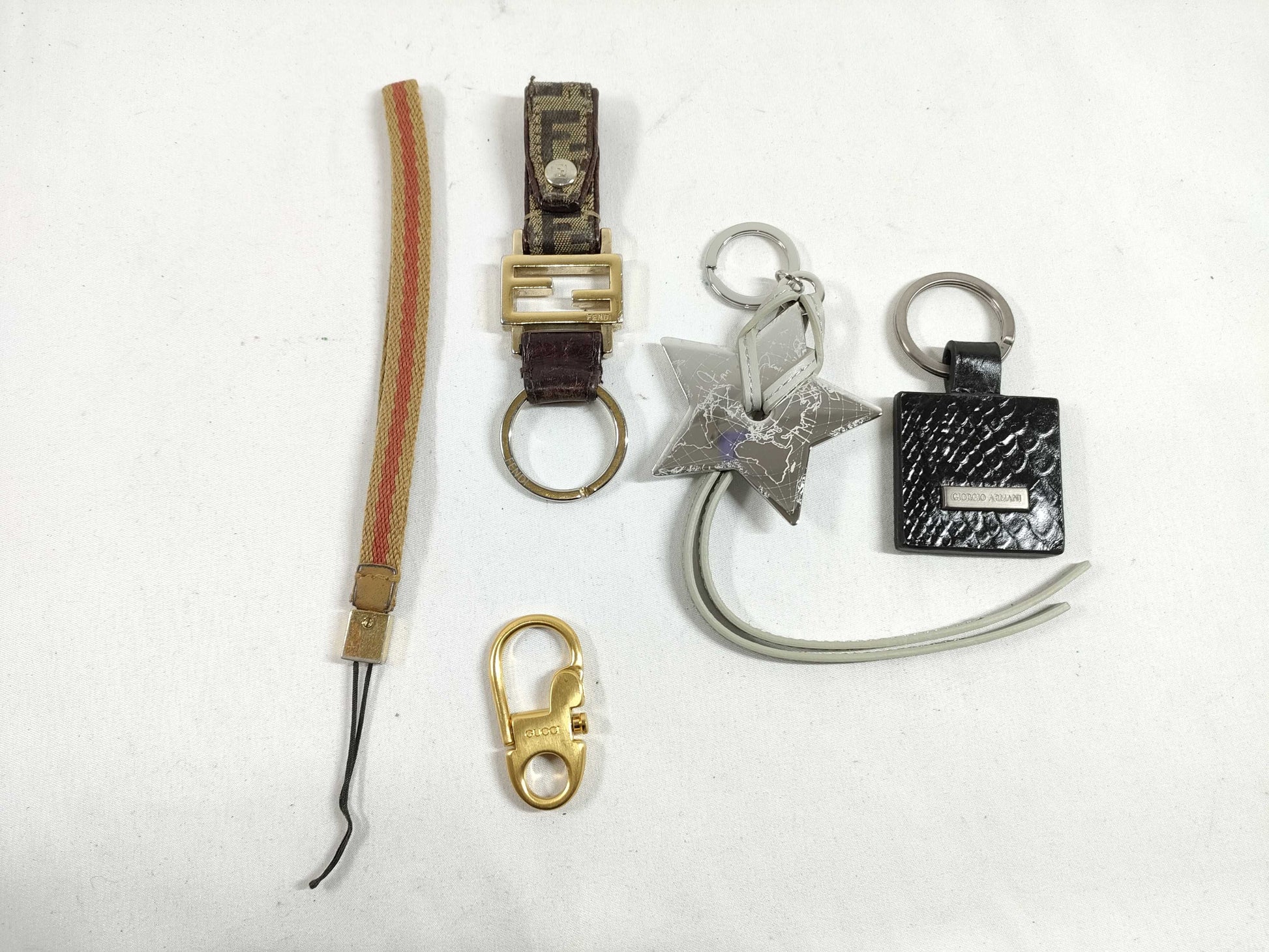 GUCCI Fendi * Dior * G Armani Keychain * Charm 5 Key Case Keychain