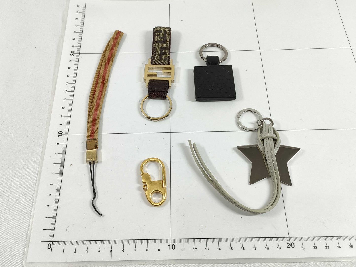 GUCCI Fendi * Dior * G Armani Keychain * Charm 5 Key Case Keychain