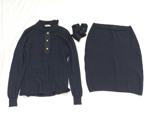 Salvatore Ferragamo Knit Set with Gold Buttons Other Apparel