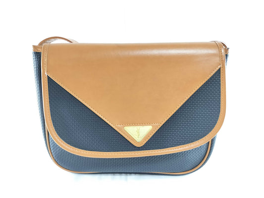 Yves Saint Laurent PVC x Leather Shoulder Bag